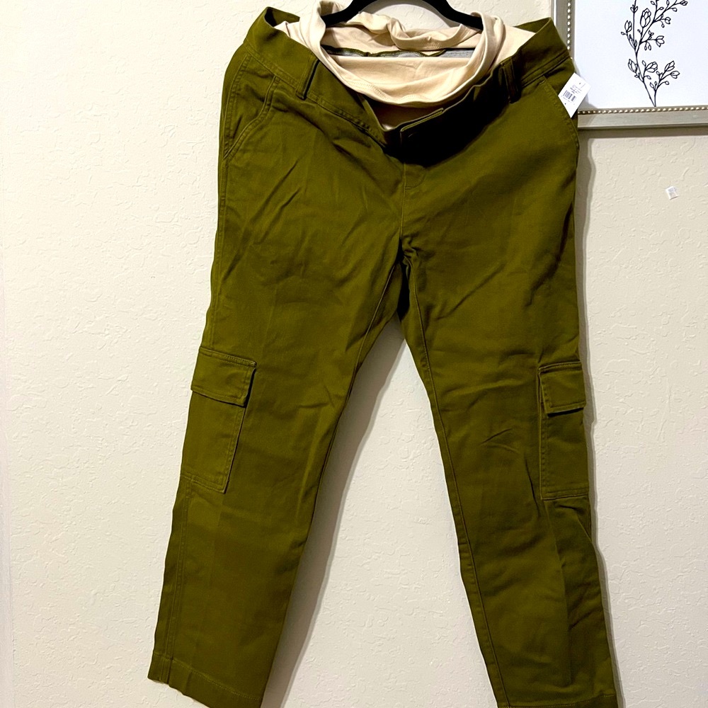 🆕 GAP Maternity Cargo Pants Size 4 Cotton 98%